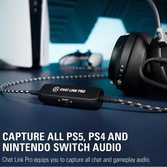 Elgato Chat Link Pro – Audio Adapter, for PS5, PS4, Nintendo